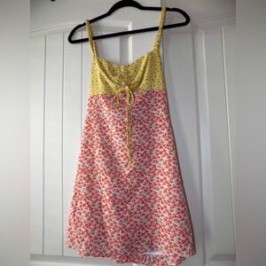 Colorful printed mini dress